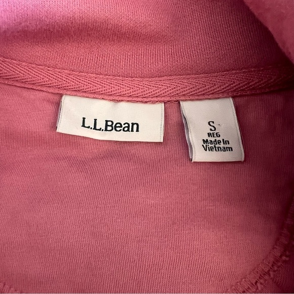 L.L. Bean Women's Quilted Pink Zip Up Sweatshirt Small - Picture 5 of 5